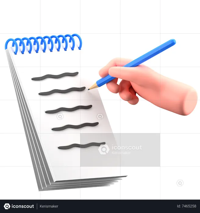 Hand Holding Notes 3D Icon download in PNG, OBJ or Blend format