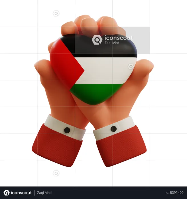 Hand Holding Palest Heart Emoji 3D Icon