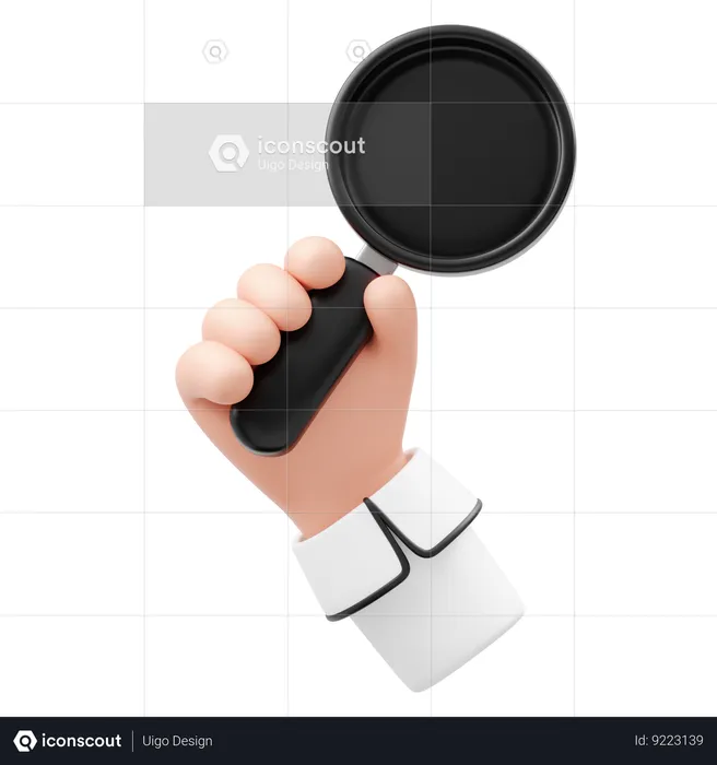Hand Holding Pan  3D Icon