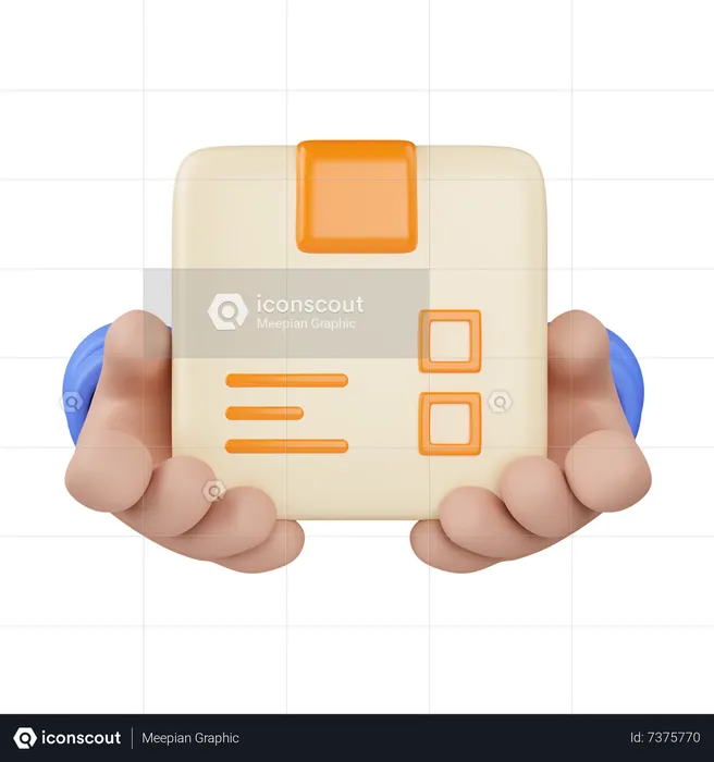 Hand Holding Parcel  3D Icon