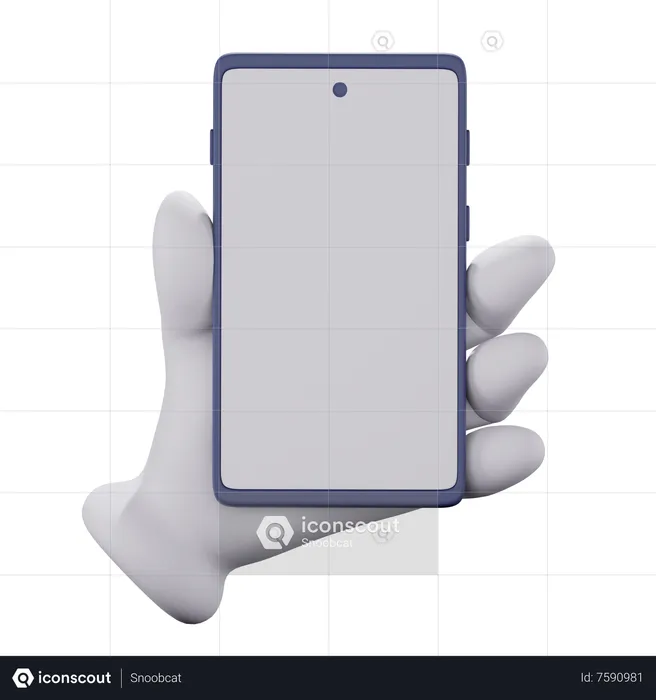 Hand Holding Phone  3D Icon