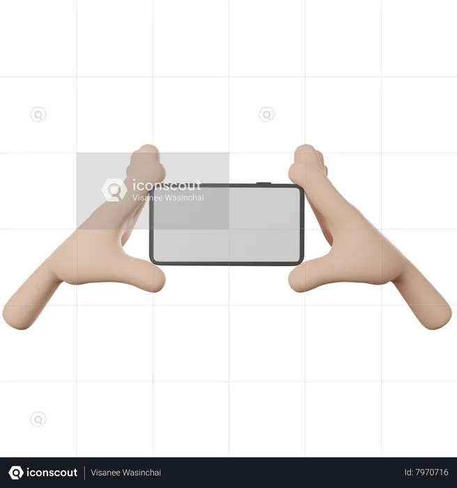 Hand Holding Phone  3D Icon