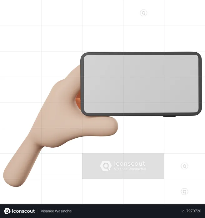 Hand Holding Phone  3D Icon