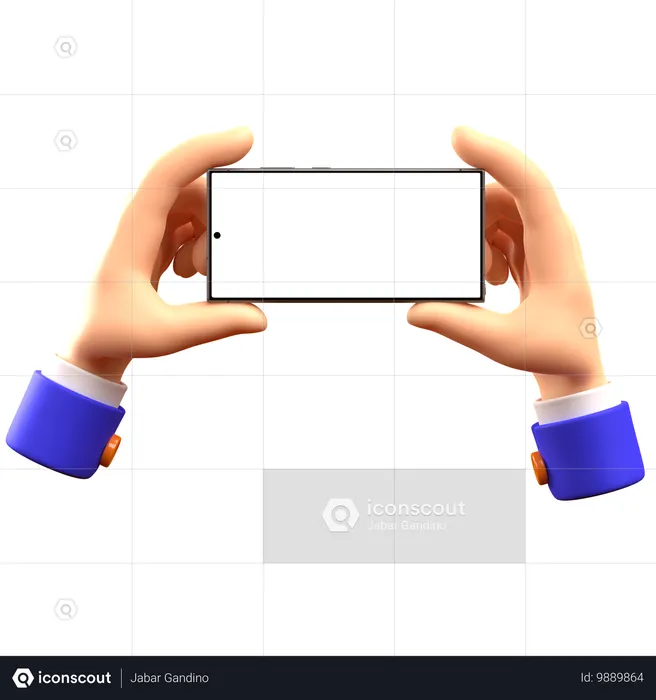 Hand Holding Phone 7  3D Icon