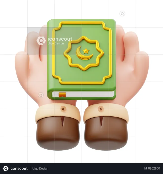 Hand Holding Qur'an  3D Icon