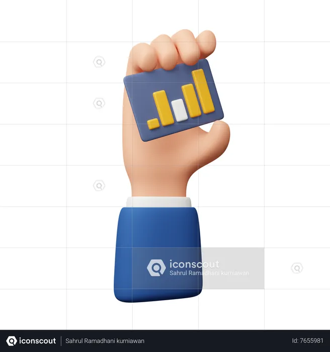 Hand Holding Report  3D Icon