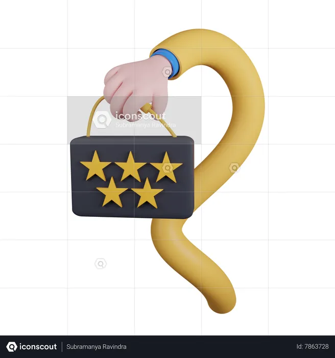 Hand Holding Review Board  3D Icon