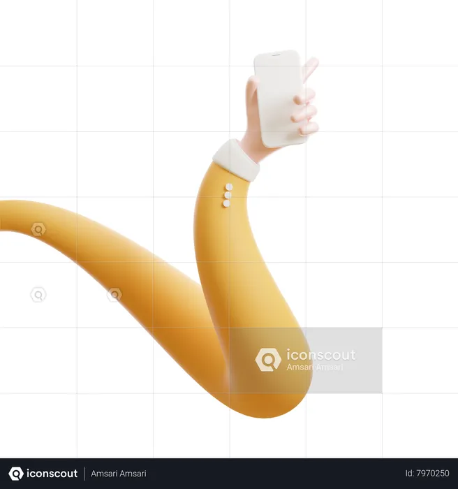Hand Holding Smartphone Emoji 3D Icon