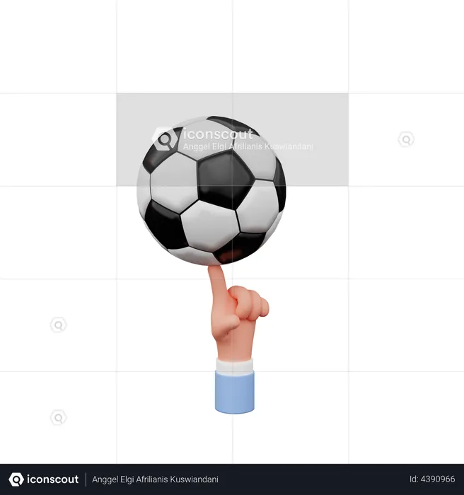 Hand Holding Soccer Ball 3D Illustration download in PNG, OBJ or Blend ...