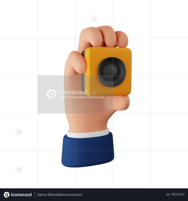 Hand Holding Speaker  3D Icon