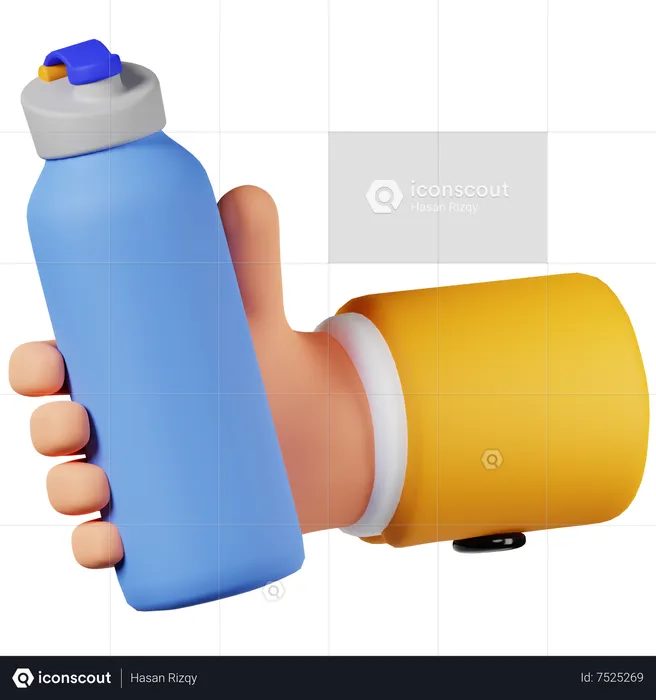 Hand Holding Tumbler  3D Icon