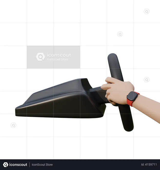 Hand Holding Vr gaming steering  3D Icon