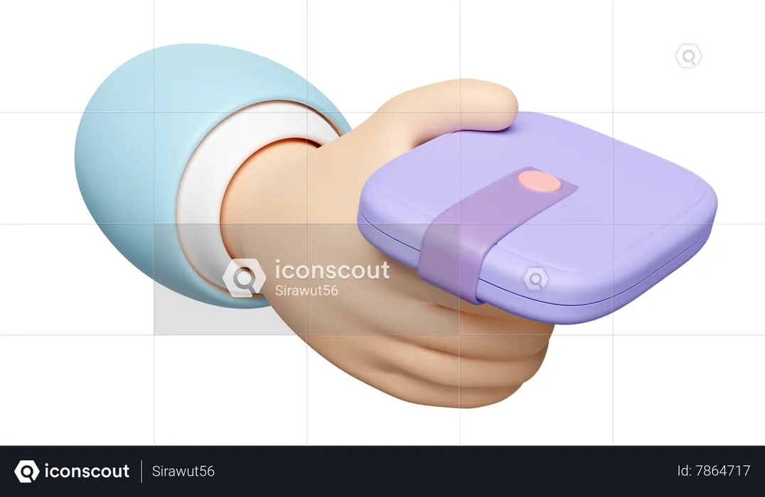 Hand Holding Wallet  3D Icon