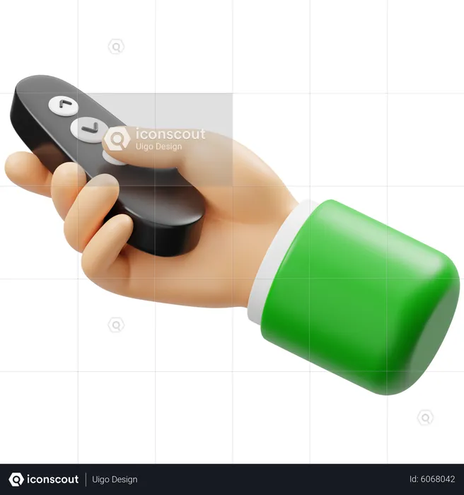 Hand Holding Wireless Presenter  3D Icon