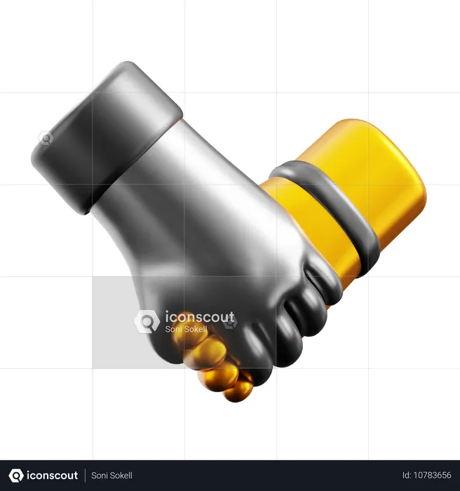 Hand in Hand  3D Icon