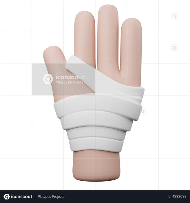 Hand Injury  3D Illustration
