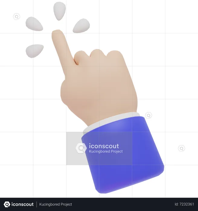 Handklick Emoji 3D Icon
