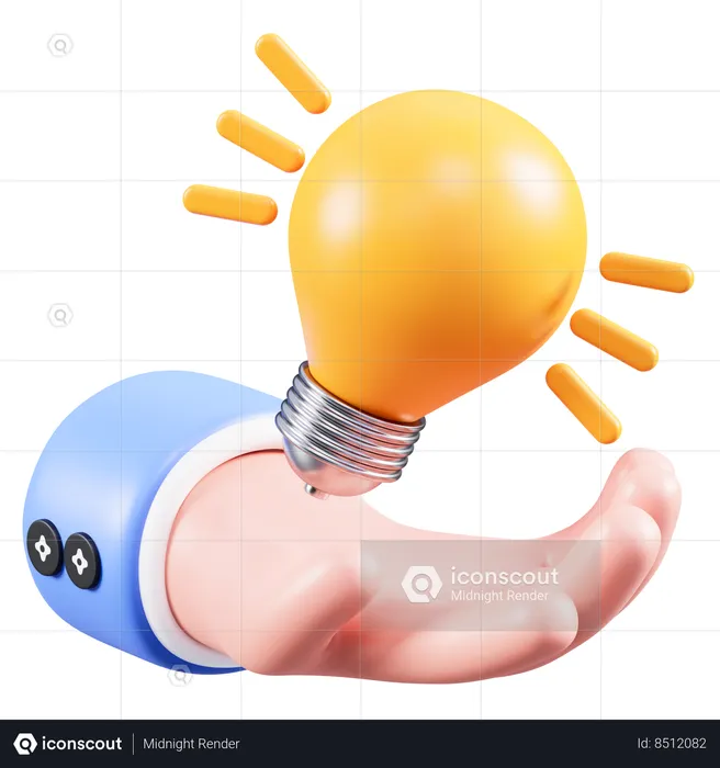 Hand Lamp  3D Icon