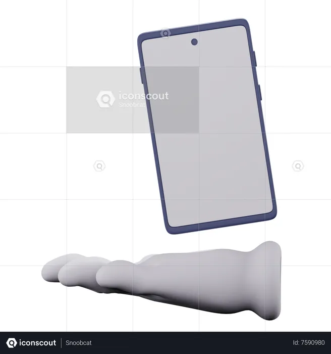 Hand mit Telefon  3D Icon