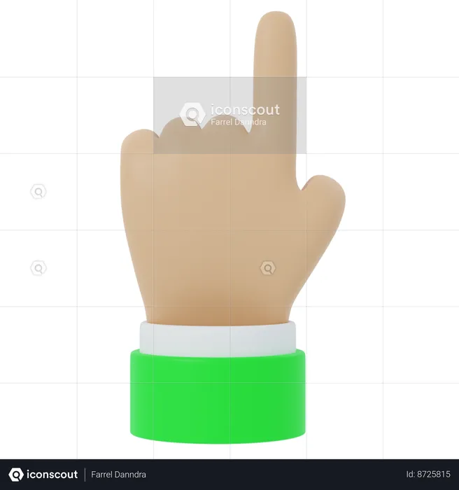 Hand pointing  3D Icon