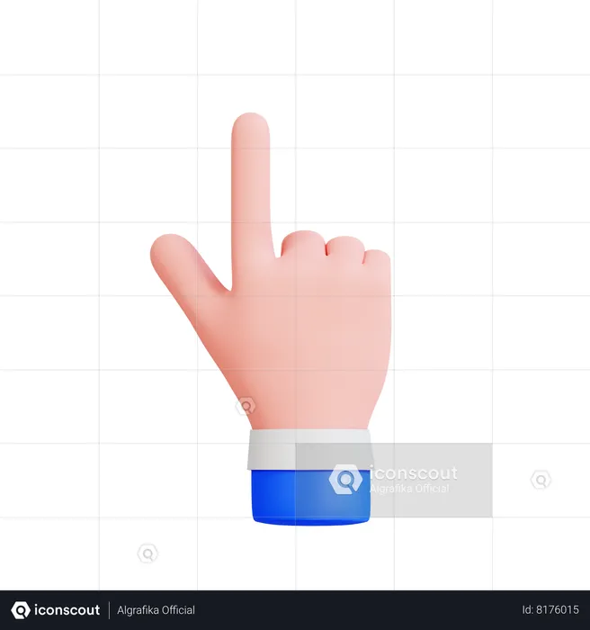 Hand Pointing Upward  3D Icon