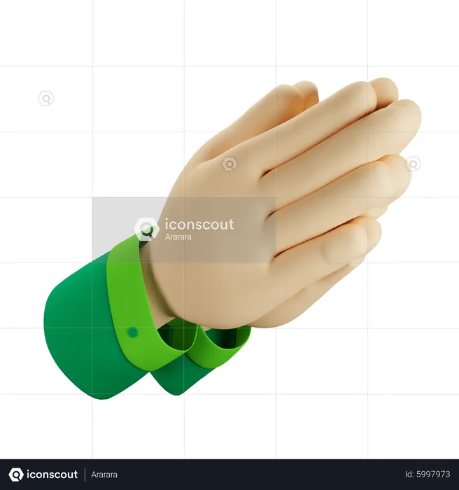 Hand Prayer  3D Icon