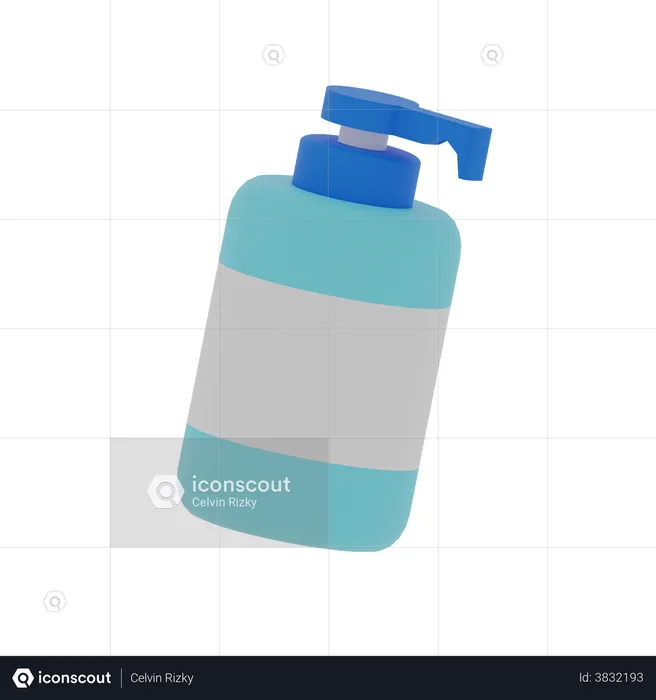 Hand sanitizer  3D Illustration