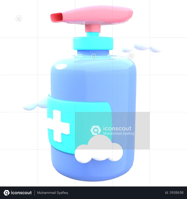 Hand Sanitizer  3D Illustration