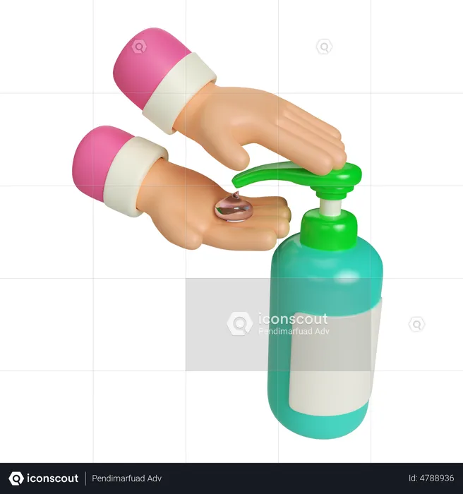 Hand Sanitizer  3D Illustration