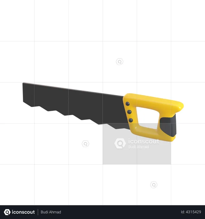 Hand Saw  3D Illustration