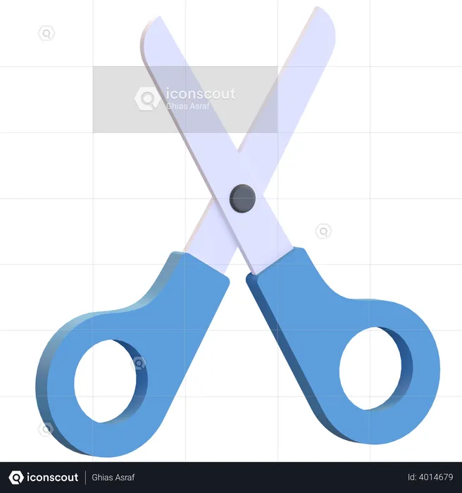 Hand Scissor  3D Illustration
