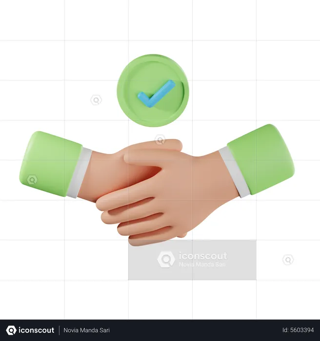 Hand Shake  3D Icon