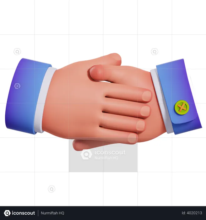 Hand Shake Gesture  3D Icon