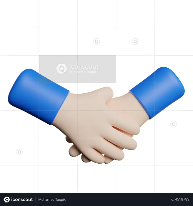 Hand Shake Gesture  3D Icon