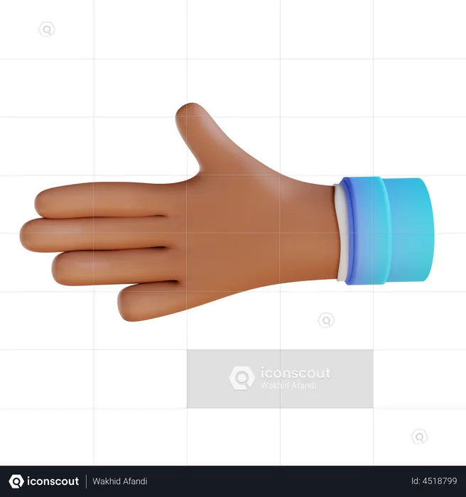 Hand Shake Gesture  3D Illustration