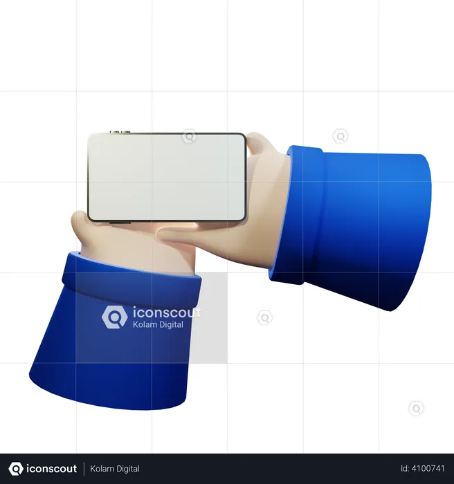 Hand sharing smartphone  3D Illustration