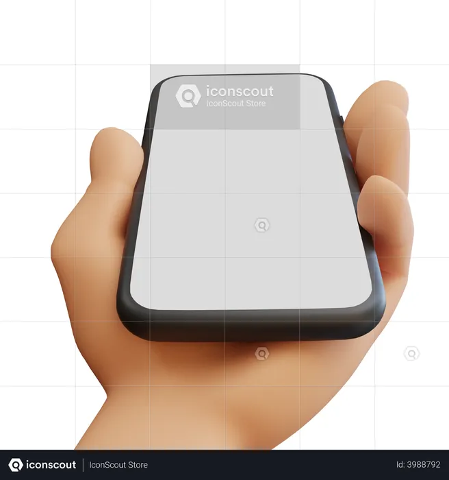 Hand Showing android Phone  3D Icon