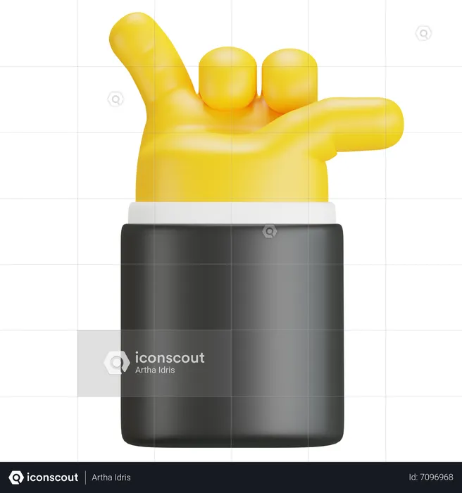 Hand Showing Hang Loose Sign  3D Icon