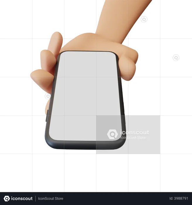 Hand Showing Phone  3D Icon