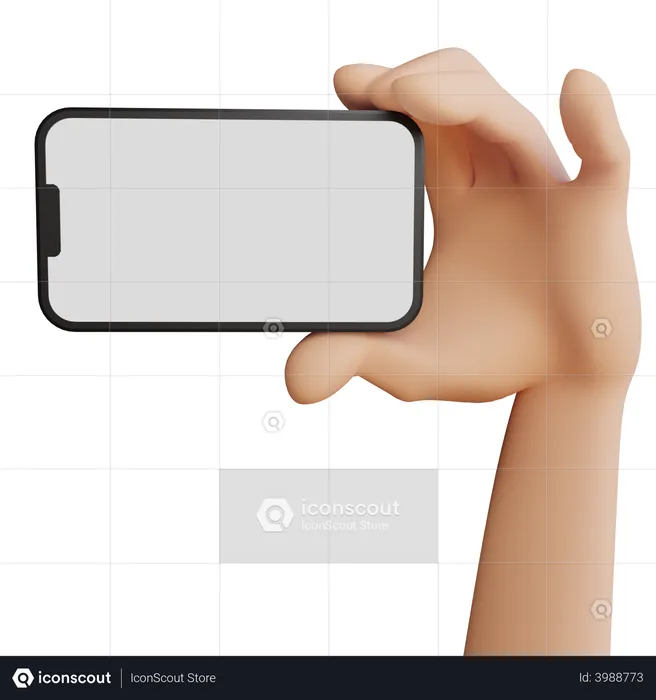 Hand Showing phone  3D Icon