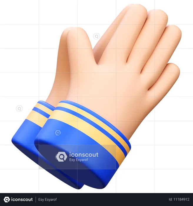 Hand Sorry Gesture  3D Icon