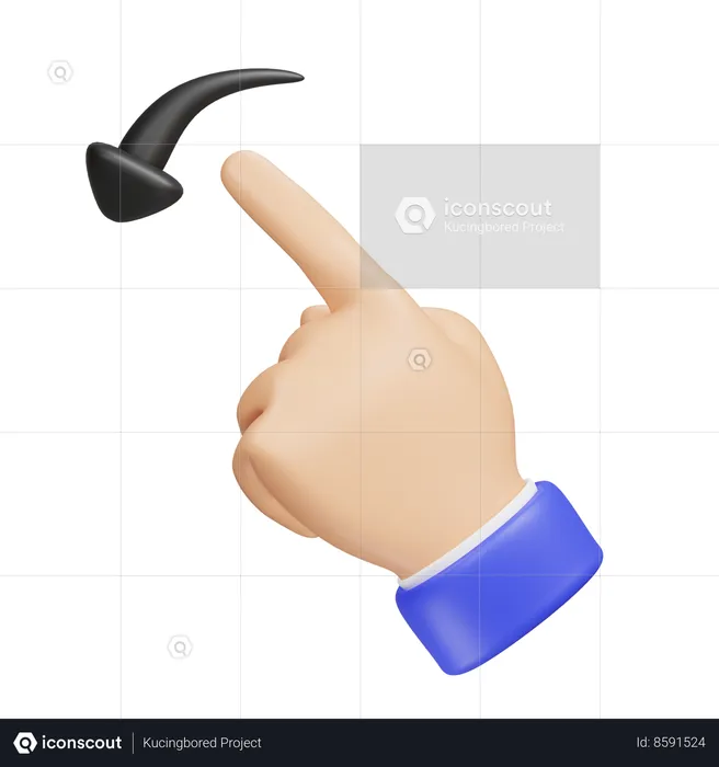 Hand Swipe Left Emoji 3D Icon