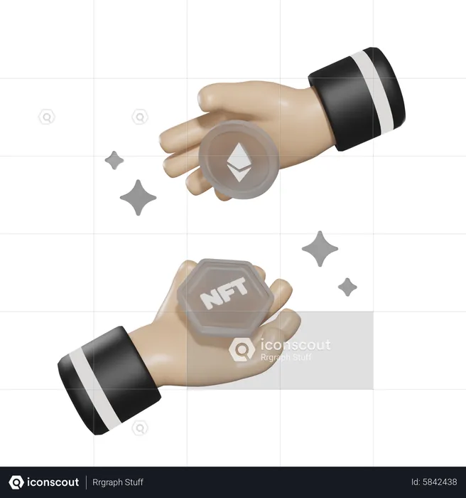 Hand Trade Nft  3D Icon