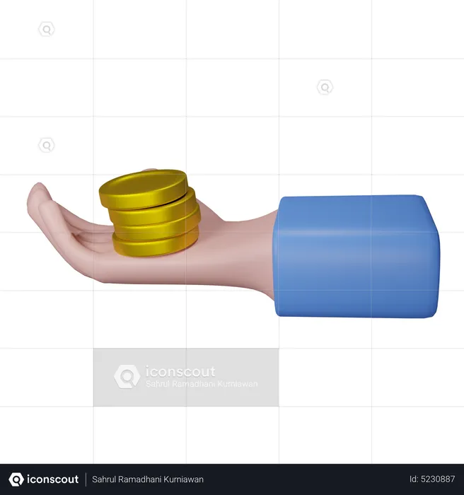 Hand und Geld  3D Icon