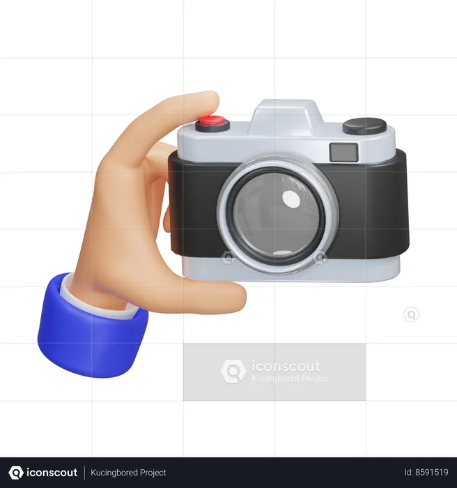 Hand With Camera Emoji 3D Icon
