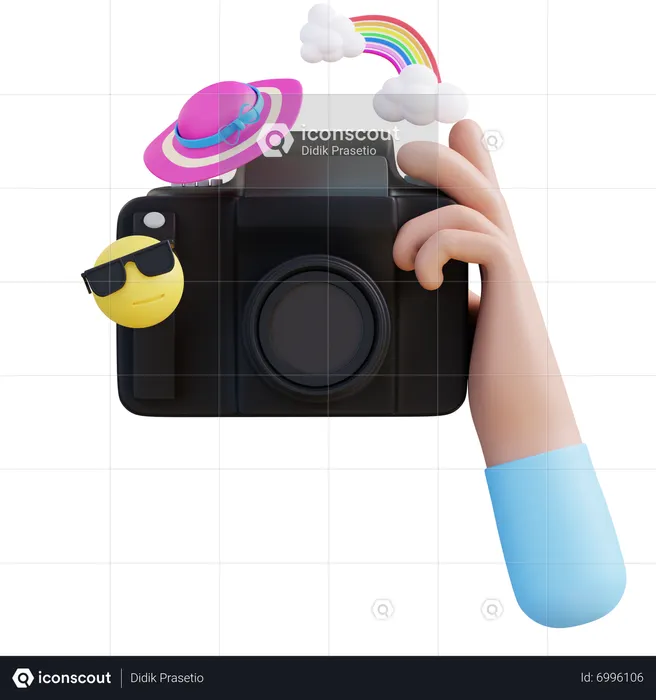 Hand With Camera  3D Icon