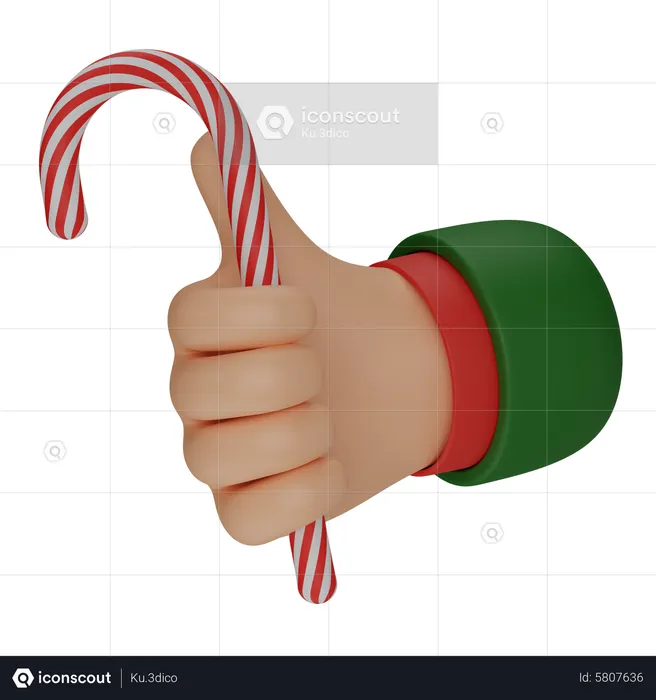 Hand With Candy  3D Icon
