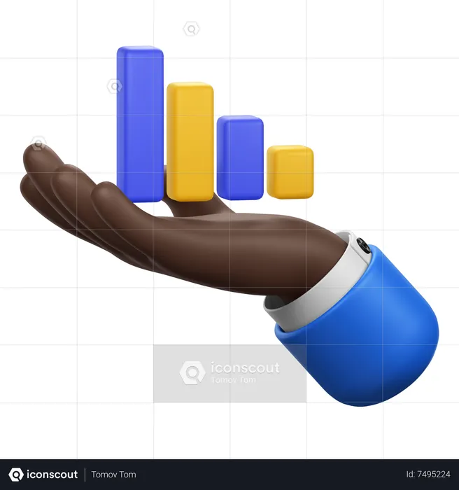 Hand With Chart  3D Icon