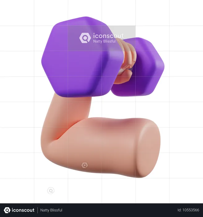 Hand With Dumbbell  3D Icon