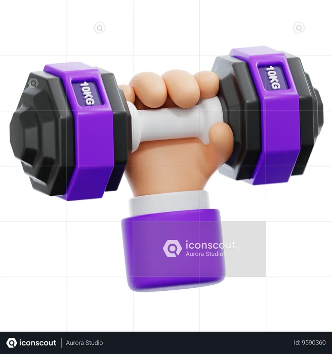 Hand with Dumbbell  3D Icon